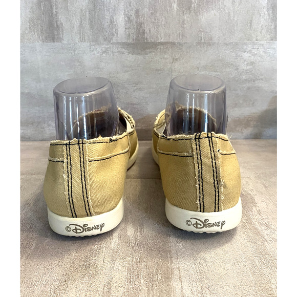 Crocs Shoes Womens Size 10 Tan Mickey Mouse Disney Slip On Canvas Loafers - Picture 6 of 12